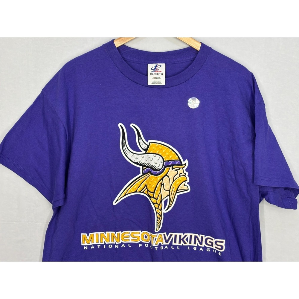 Minnesota Vikings Logo Athletic NFL T-Shirt Mens Purple Short Sleeve XL Vintage